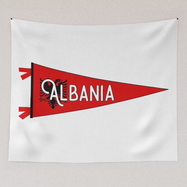 Item preview, Albania Flag Pennant designed and sold by Decal Mania.