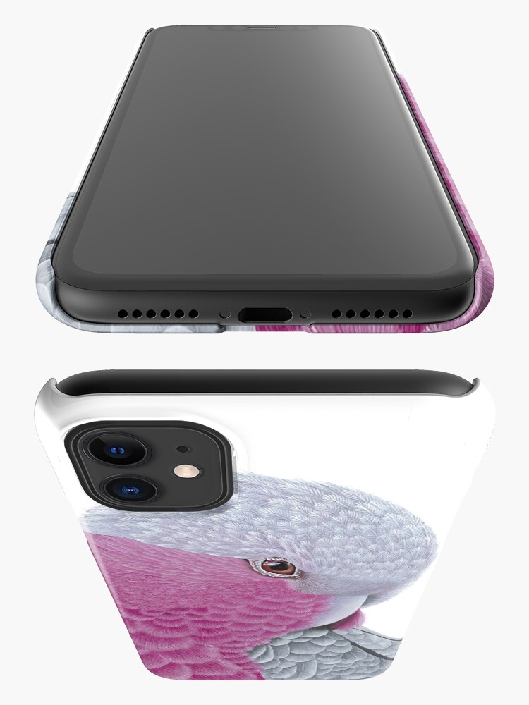 Thumbnail 3 of 4, iPhone Case, Galah - Pink and Grey designed and sold by grimmhewitt67.