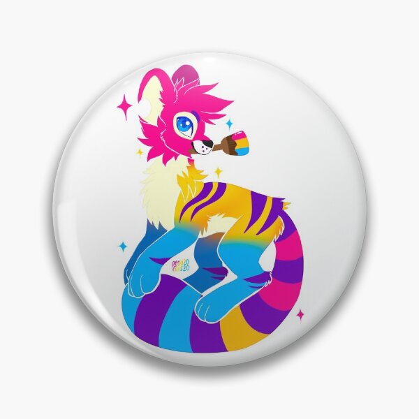 Item preview, Neopets Kougra Pansexual Pride designed and sold by pegacat.