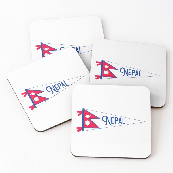 Item preview, Nepal Flag Pennant designed and sold by Decal Mania.