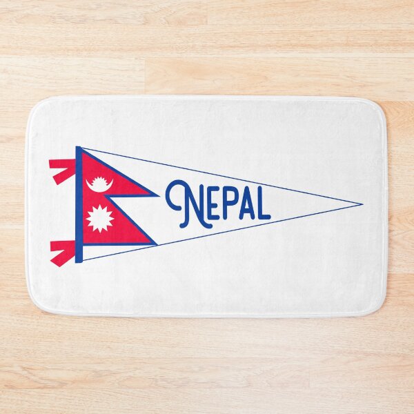 Item preview, Nepal Flag Pennant designed and sold by Decal Mania.