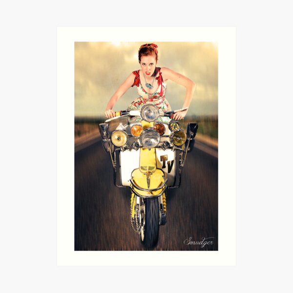 Lambretta Girl Art Print