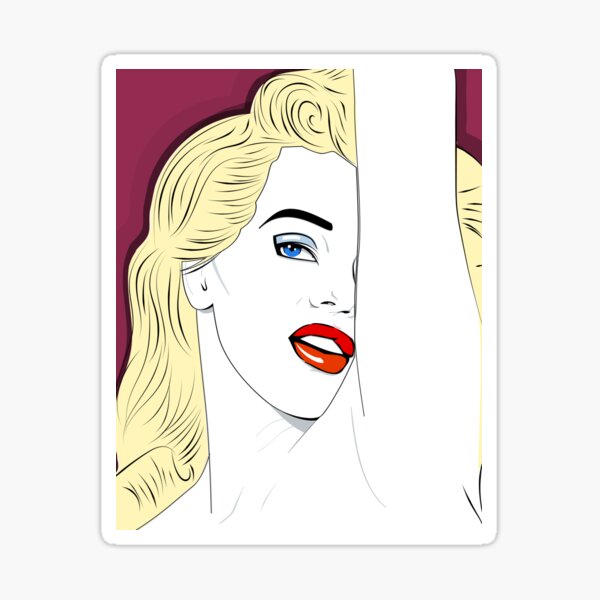 "Marilyn Monroe Pin Up" Sticker for Sale by imarilynmonroe | Redbubble