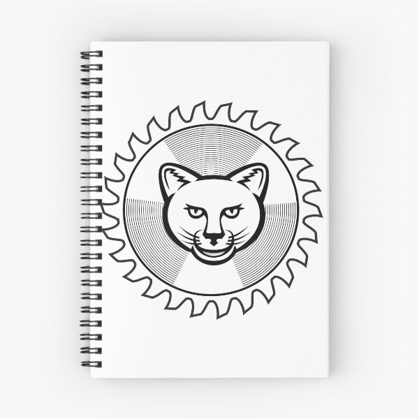 Item preview, Smiling Cougar Circular Saw Blade Icon Retro designed and sold by patrimonio.