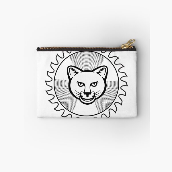 Item preview, Smiling Cougar Circular Saw Blade Icon Retro designed and sold by patrimonio.