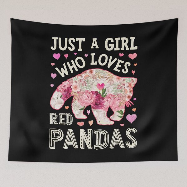 Item preview, Just a Girl Who Loves Red Pandas Flower Shirt for Girls Women Kids Animal Lover Gifts designed and sold by LiqueGifts.