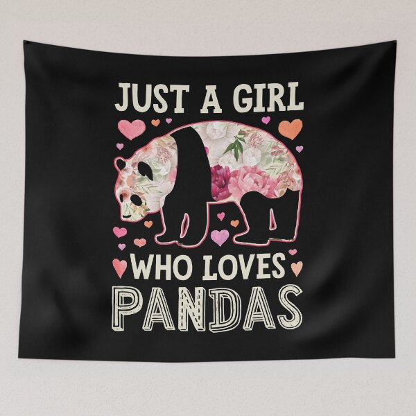 Item preview, Just a Girl Who Loves Pandas Flower Shirt for Girls Women Kids Animal Lover Gifts designed and sold by LiqueGifts.