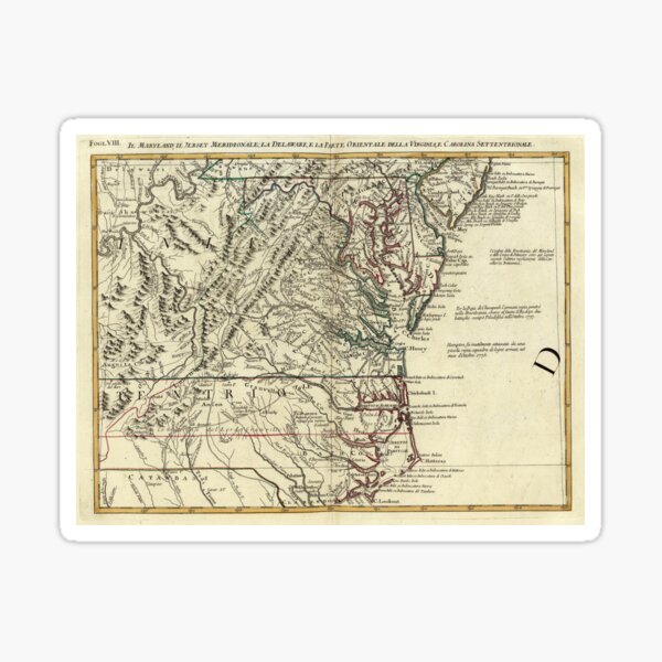 Item preview, Vintage Map of The Mid Atlantic States (1778) designed and sold by BravuraMedia.