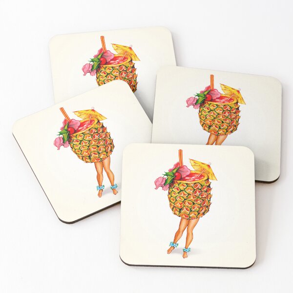 Item preview, Tiki Cocktail Pin-Up - Pineapple designed and sold by Kelly  Gilleran.