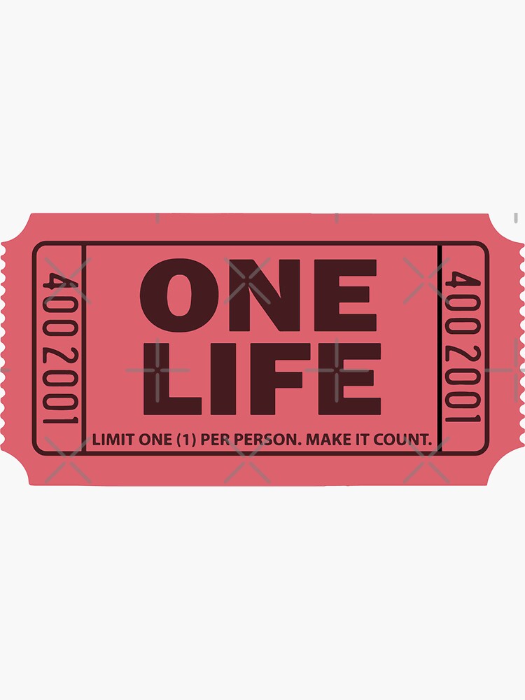 Thumbnail 3 of 3, Sticker, Gary Vaynerchuk / Gary Vee - One Life - Black designed and sold by globalquotes.
