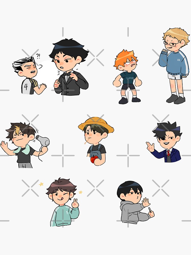 haikyuu sheet 1 sticker by gomee art redbubble