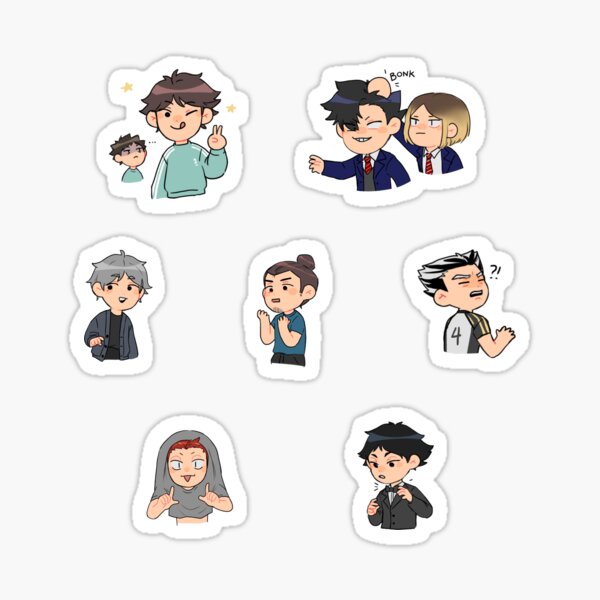 haikyuu sheet 2 sticker by gomee art redbubble