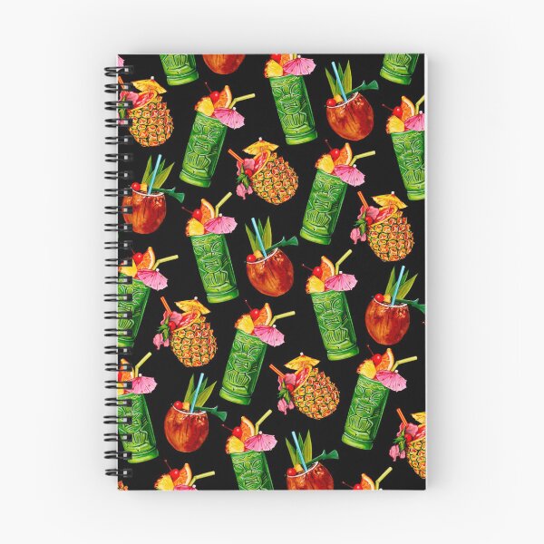 Item preview, Tiki Cocktail Pattern - Black designed and sold by Kelly  Gilleran.