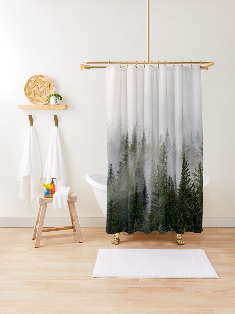 forest shower curtain