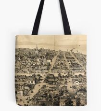 Vintage Pictorial Map of Milwaukee WI (1854) Tote Bag