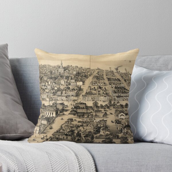 Item preview, Vintage Pictorial Map of Milwaukee WI (1854) designed and sold by BravuraMedia.