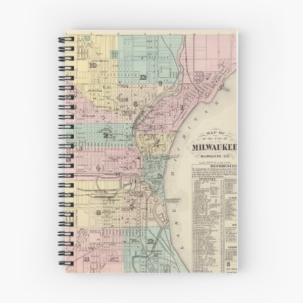 Item preview, Vintage Map of Milwaukee Wisconsin (1878) designed and sold by BravuraMedia.