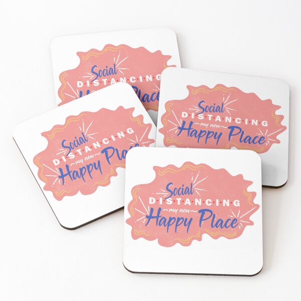 Item preview, Social Distancing my new Happy Place _ Coral Cloud  designed and sold by Linda Sholberg.