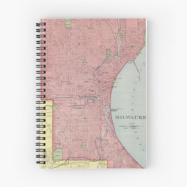 Item preview, Vintage Map of Milwaukee Wisconsin (1903) designed and sold by BravuraMedia.