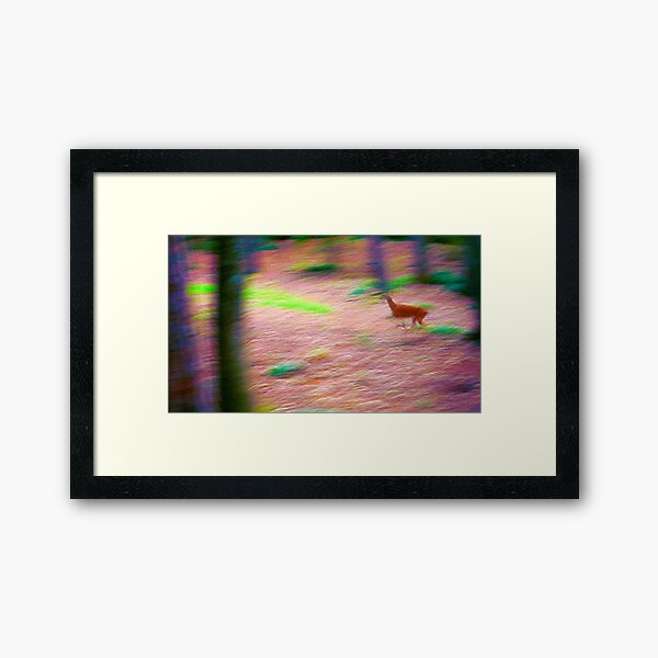 The Deer Running Framed Art Print