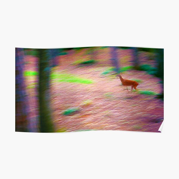 The Deer Running Poster