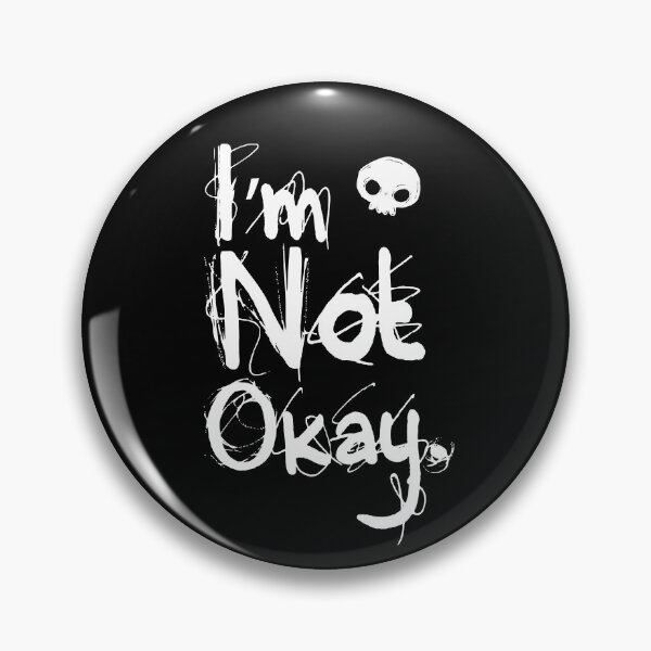 Item preview, Not Okay Grunge Typography with Skull designed and sold by chrismanubag.