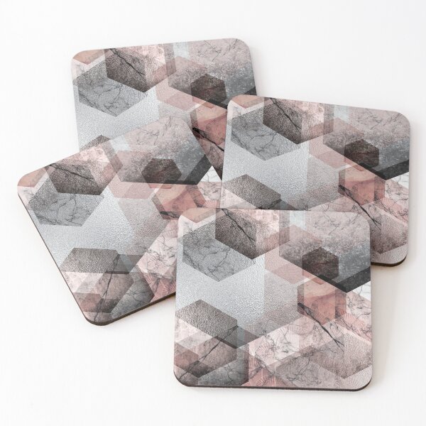 Item preview, Hexagon Abstract in Pink designed and sold by UrbanEpiphany.