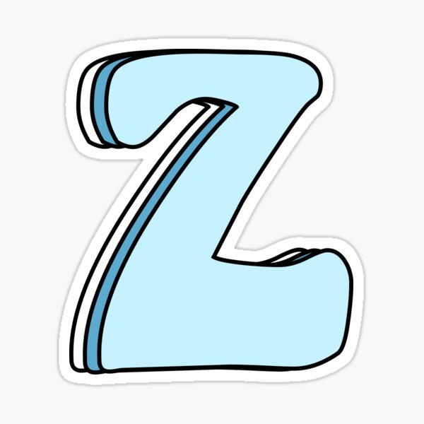 "Uppercase Blue Triple "Z"" Sticker for Sale by magnoliastudios Redbubble