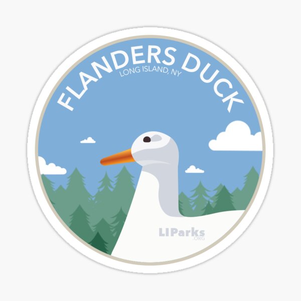 Flanders Duck Circular Sticker