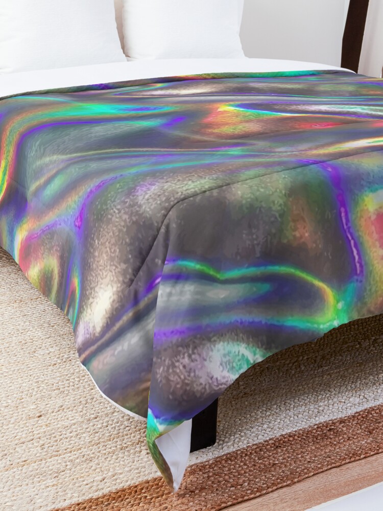 Alternate view of holographic print Comforter