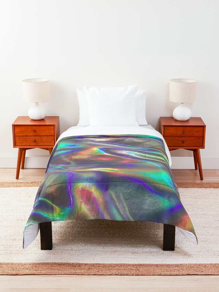 Alternate view of holographic print Comforter