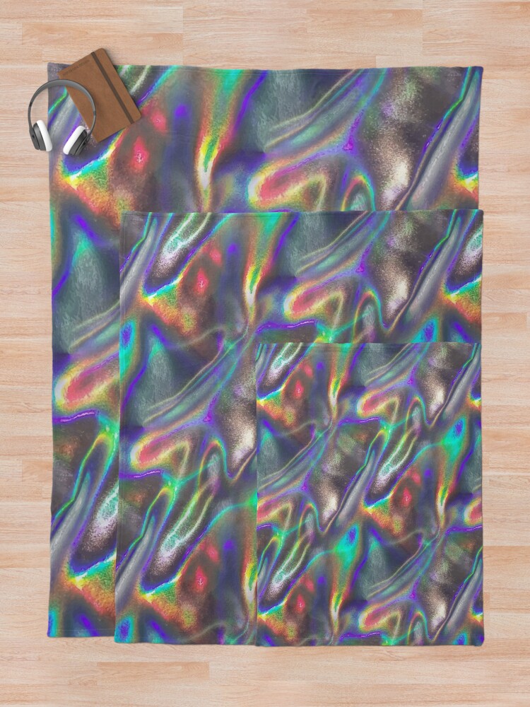 Alternate view of holographic print Throw Blanket