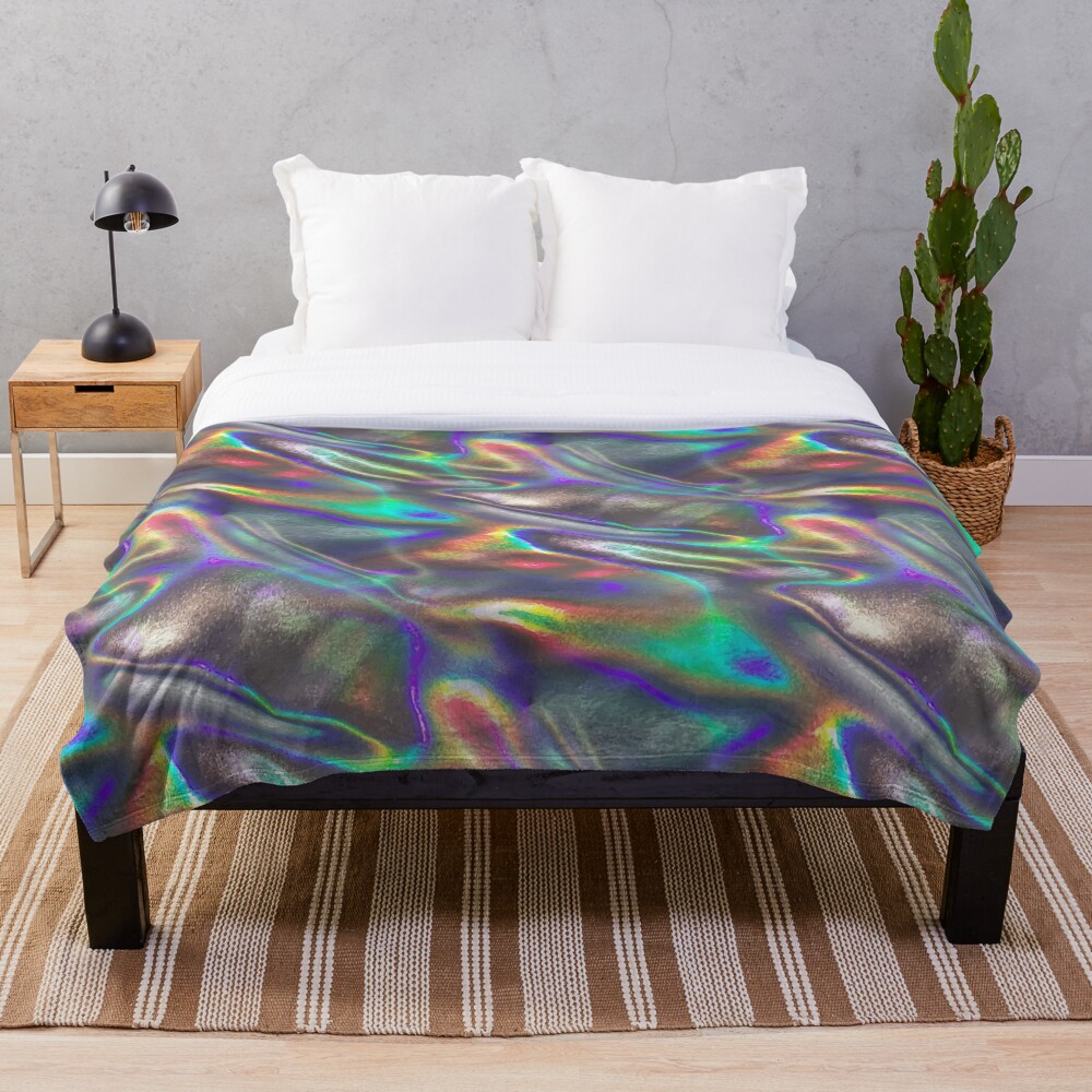 holographic print Throw Blanket