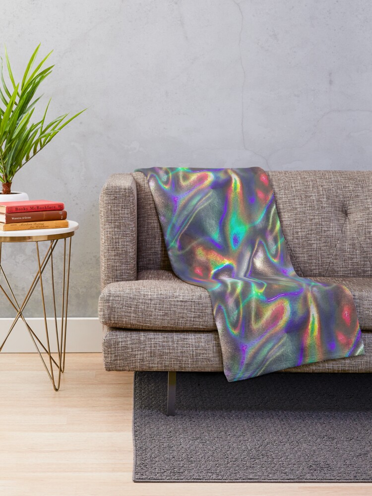Alternate view of holographic print Throw Blanket