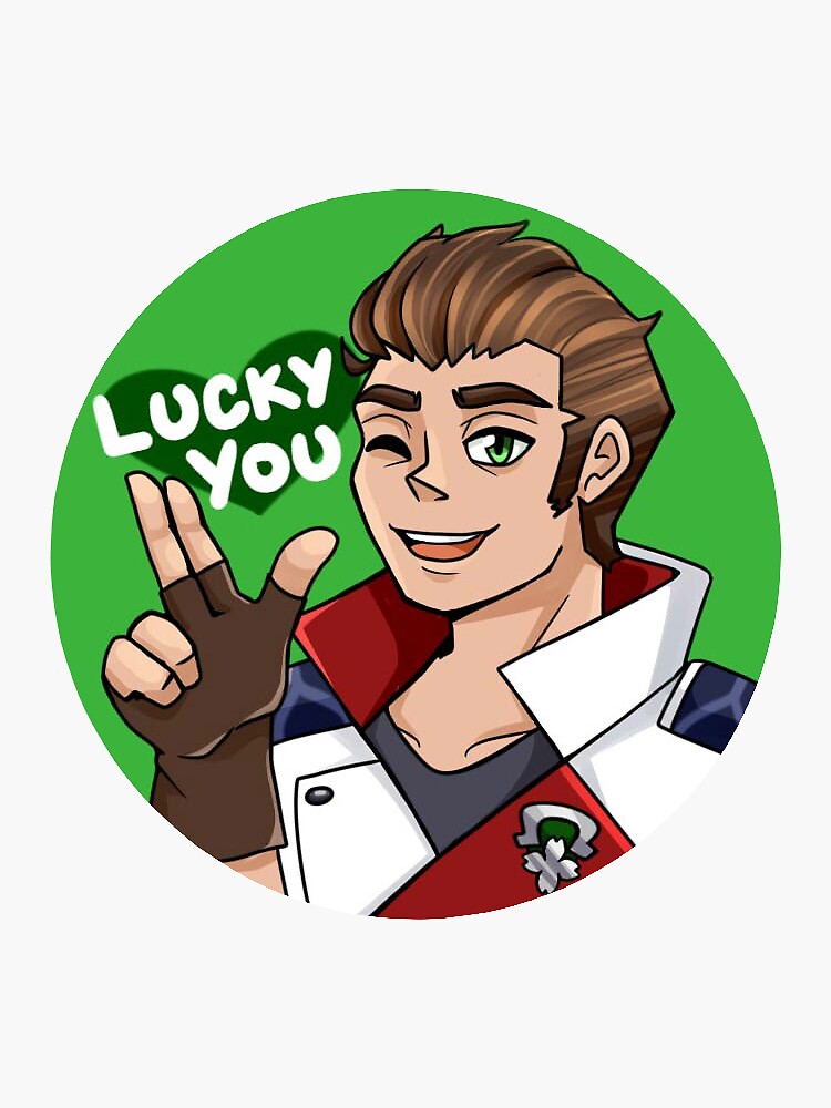 "Lucky You!" Sticker by joptionpain Redbubble