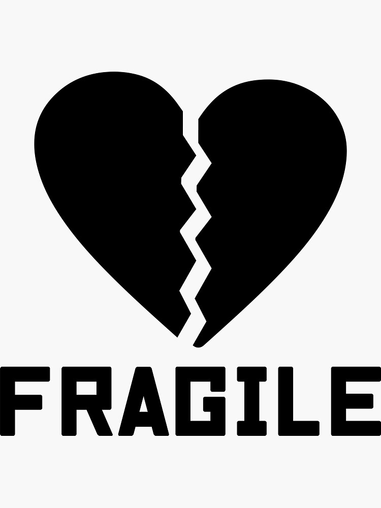 "Fragile Heart " Sticker by PandaMonium Redbubble