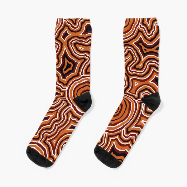 Authentic Aboriginal Art - Pathways - Authentic Design Socks