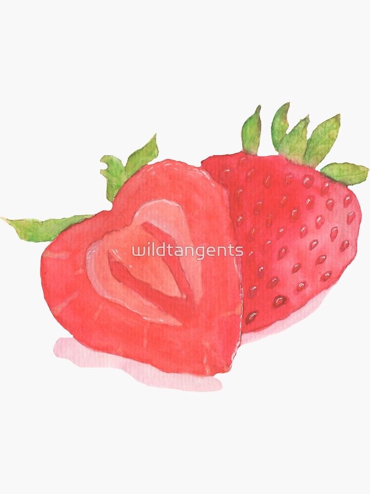 Small strawberry sticker Sticker for Sale by emmyb555