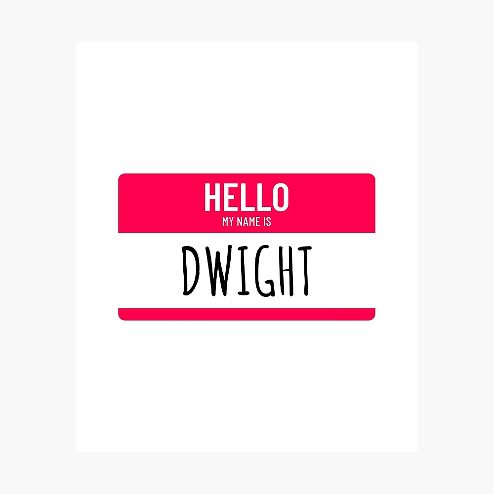 Dwight Schrute Name Tag Free Printable Printable Form Templates and