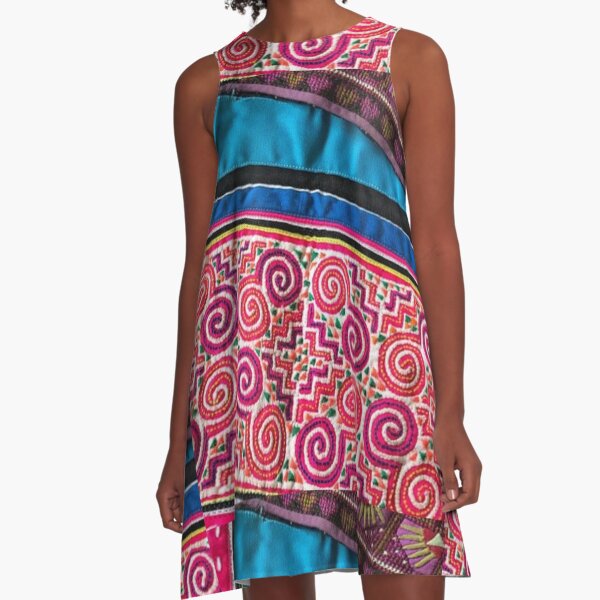 Pink Hmong Rose A-Line Dress