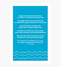 it's always ourselves we find in the sea. Photographic Print