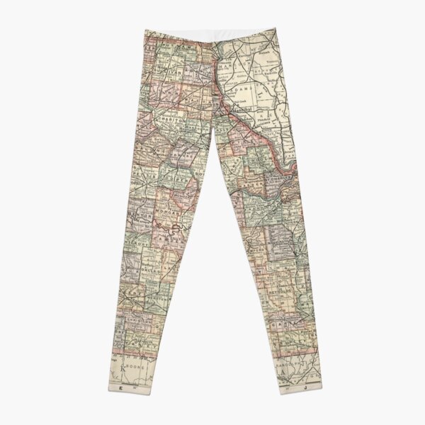 Vintage Map of Missouri (1891) Leggings
