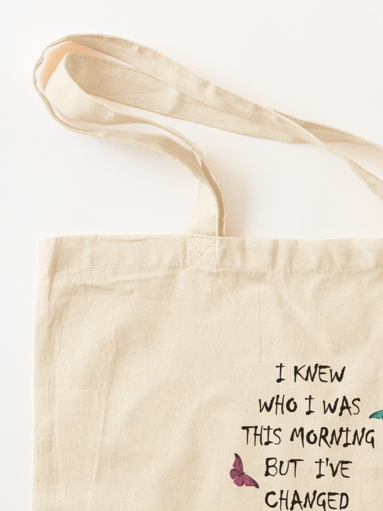  Tote Bag- Lewis Carroll - Alice's Adventures in Wonderland  Quote Tote. A repurposed denim, embroidered, lined tote bag. Eco-Friendly  handbags. : Handmade Products
