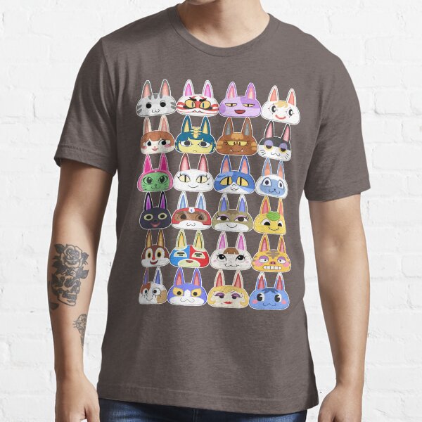 Animal Crossing Cat Villager Heads Essential T-Shirt