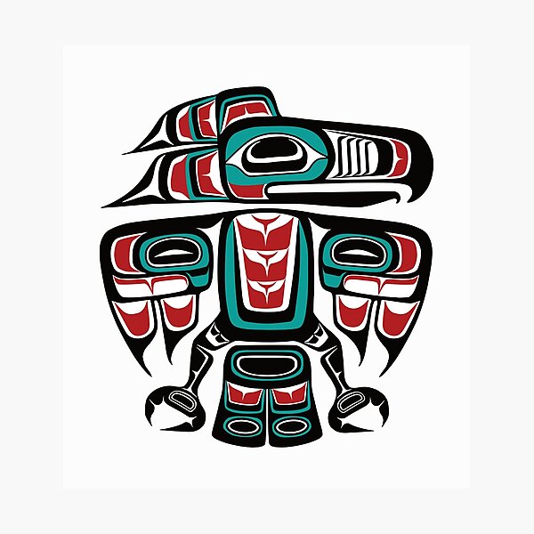Haida Tlingit Native Raven Totem Photographic Print