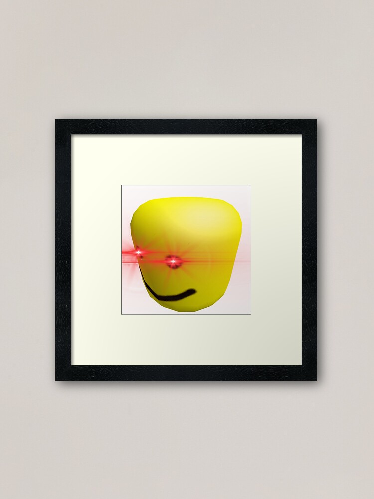 Roblox Noob Meme Framed Art Print By Raynana Redbubble - scared roblox noob transparent