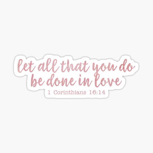 Vinyl Decal Wall Decor Sticker wedding couple home sign sticker Let all that you do be done in love
