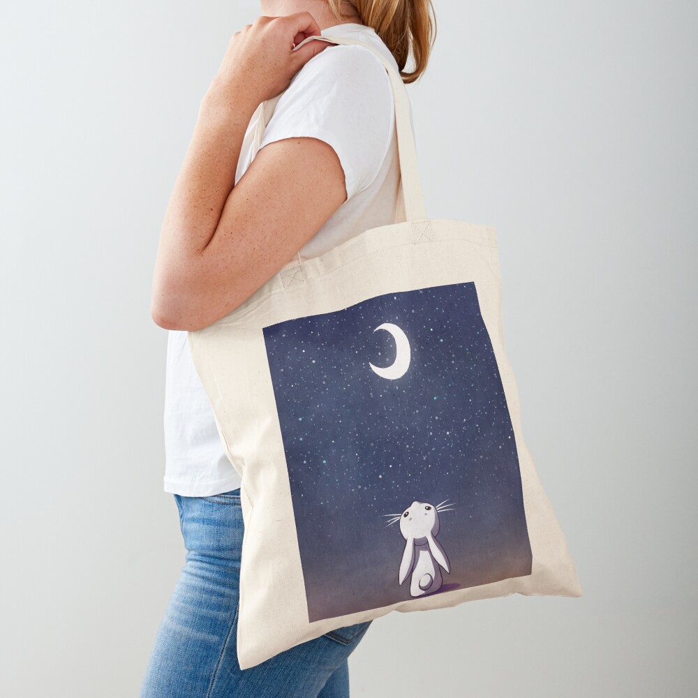 Moon Bunny Tote Bag