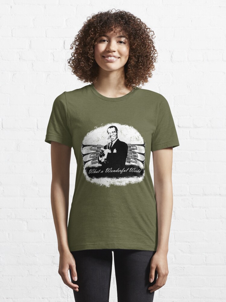 What A Wonderful World Heather Army Green T-shirt – Louis Armstrong  Official Store