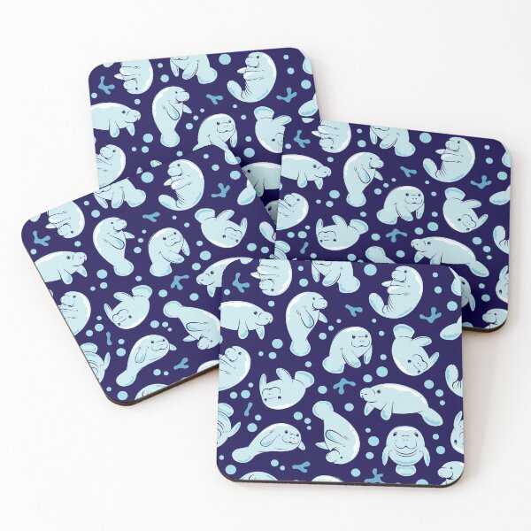 Item preview, Cute Manatee Pattern - Blue Underwater Pattern designed and sold by Bangtees.